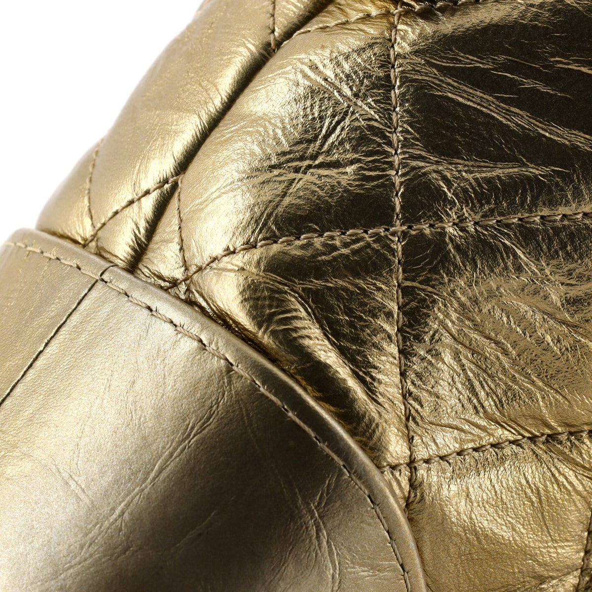 Gabrielle Hobo Quilted Metallic Aged Calfskin Small