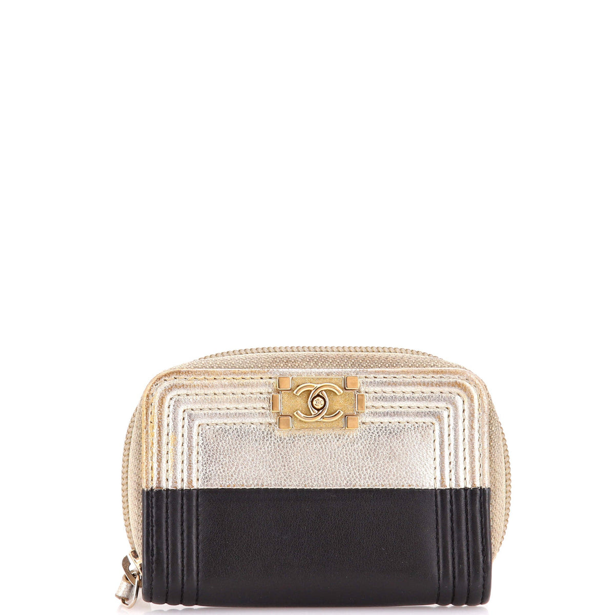 Compact Boy Wallet Glazed Iridescent Calfskin