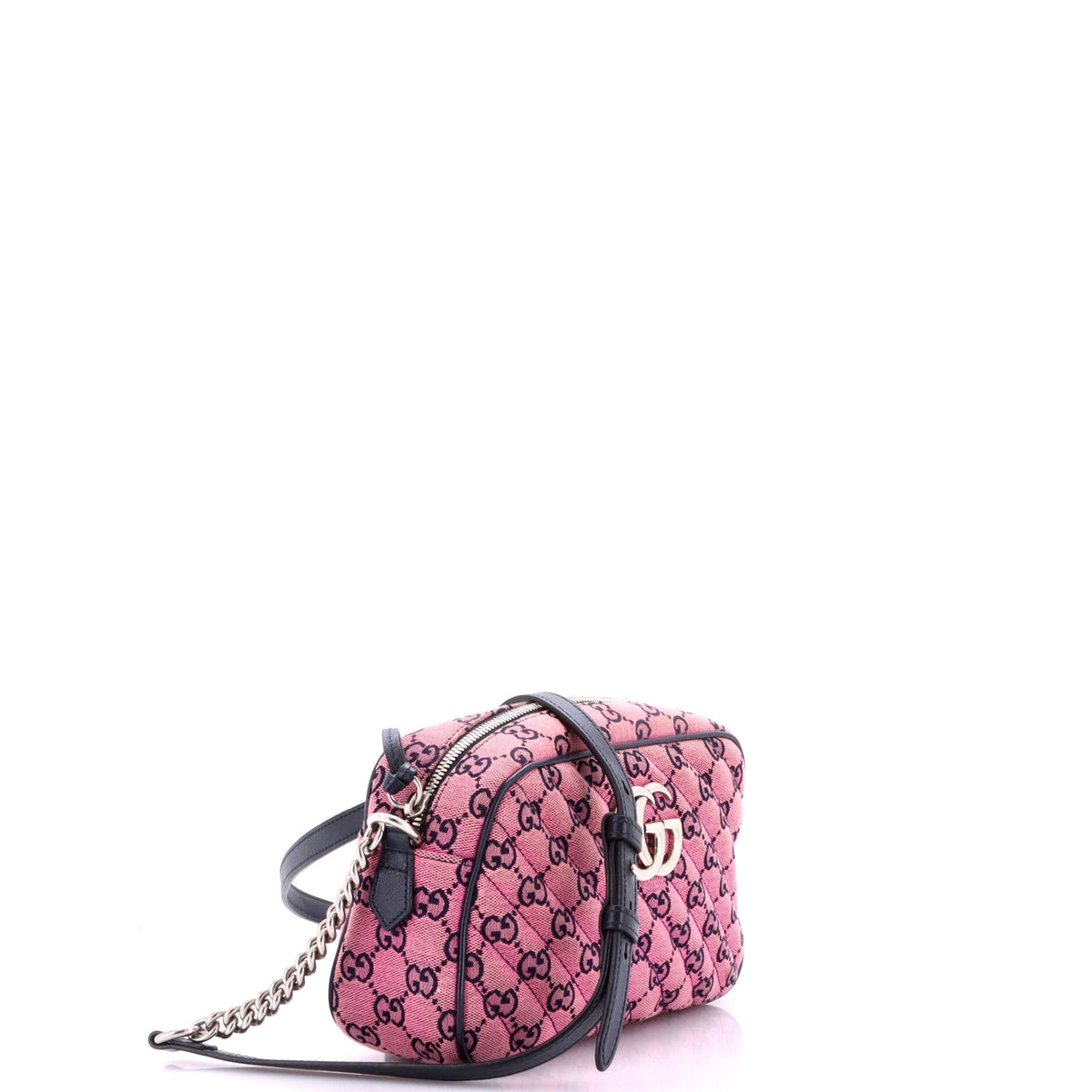 GG Marmont Shoulder Bag Multicolor Diagonal Quilted GG Canvas Small