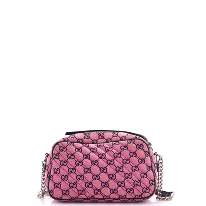 GG Marmont Shoulder Bag Multicolor Diagonal Quilted GG Canvas Small