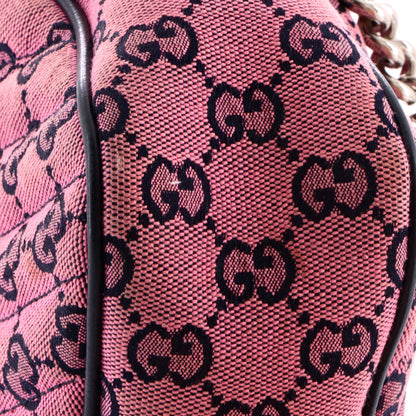GG Marmont Shoulder Bag Multicolor Diagonal Quilted GG Canvas Small