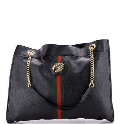 Rajah Chain Tote Leather Large