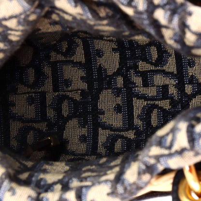 Lady Dior Bag Wicker and Oblique Canvas Mini