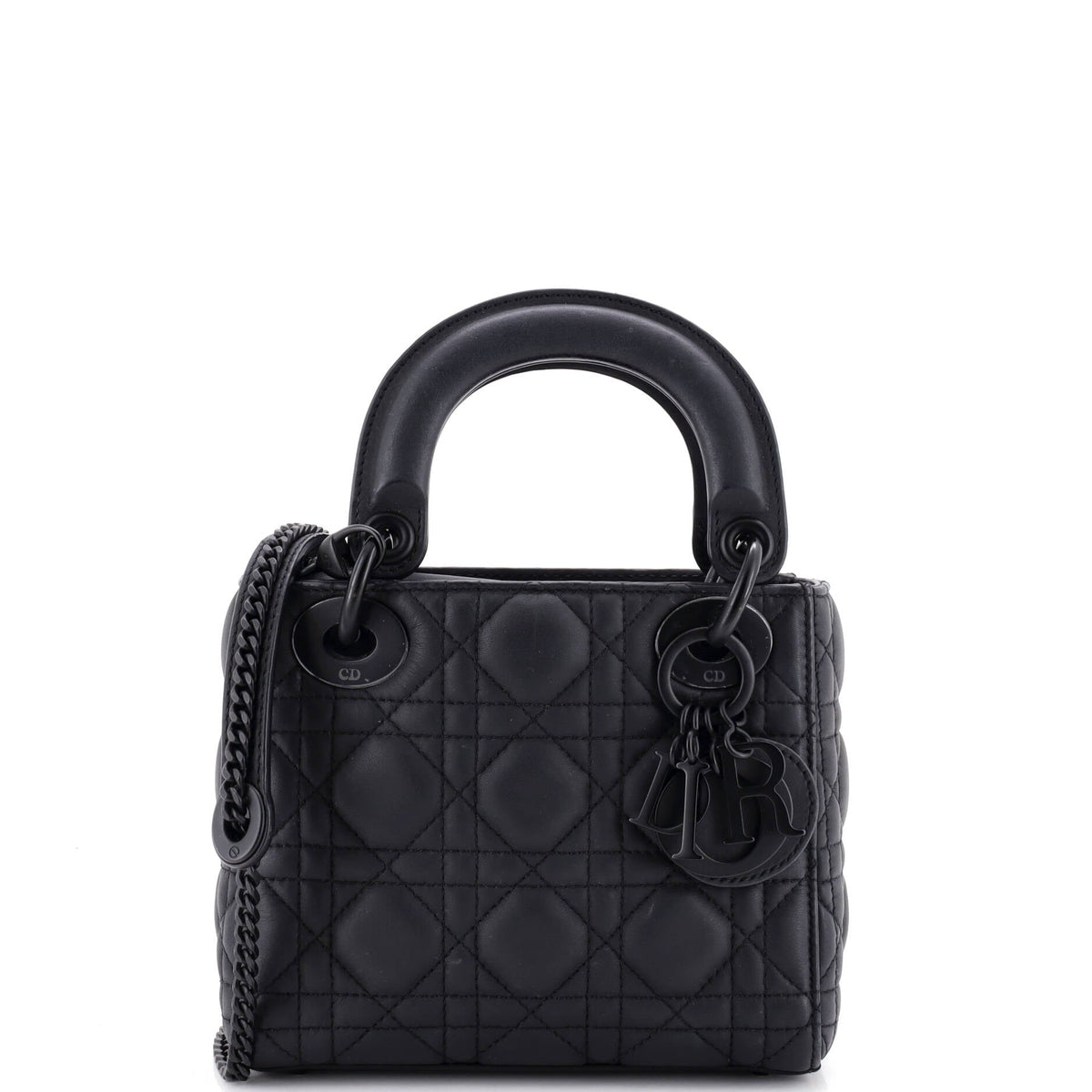 Ultra Matte Lady Dior Chain Bag Cannage Quilt Calfskin Mini