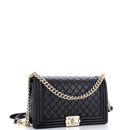 Boy Flap Bag Quilted Lambskin New Medium