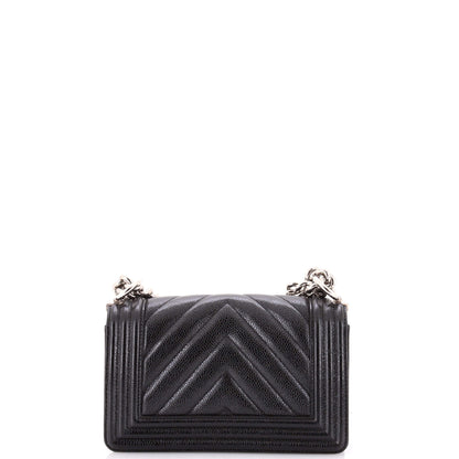 Boy Flap Bag Chevron Caviar Small
