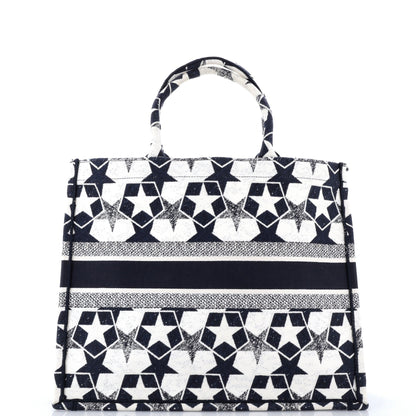Book Tote Embroidered Canvas Large