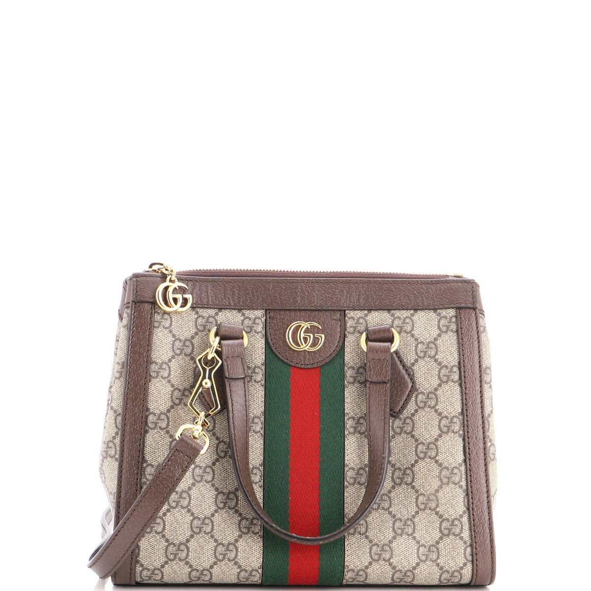 Ophidia Top Handle Tote GG Coated Canvas Small