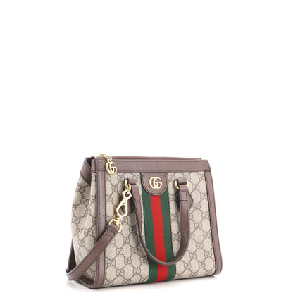 Ophidia Top Handle Tote GG Coated Canvas Small