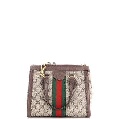 Ophidia Top Handle Tote GG Coated Canvas Small