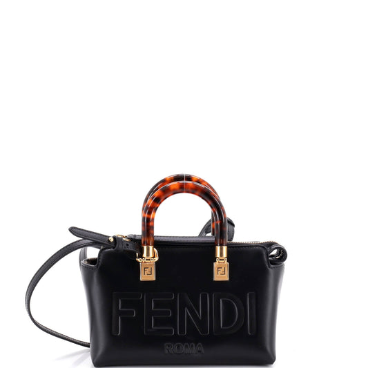 Logo By The Way Top Handle Bag Embossed Leather Mini