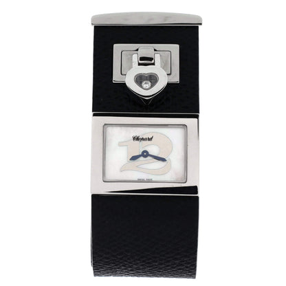 Happy Twelve Quartz Watch Satinless Steel and Leather with Diamond 26