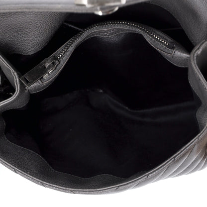 Classic Monogram College Bag Matelasse Chevron Leather Medium