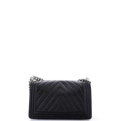 Boy Flap Bag Chevron Calfskin Old Medium