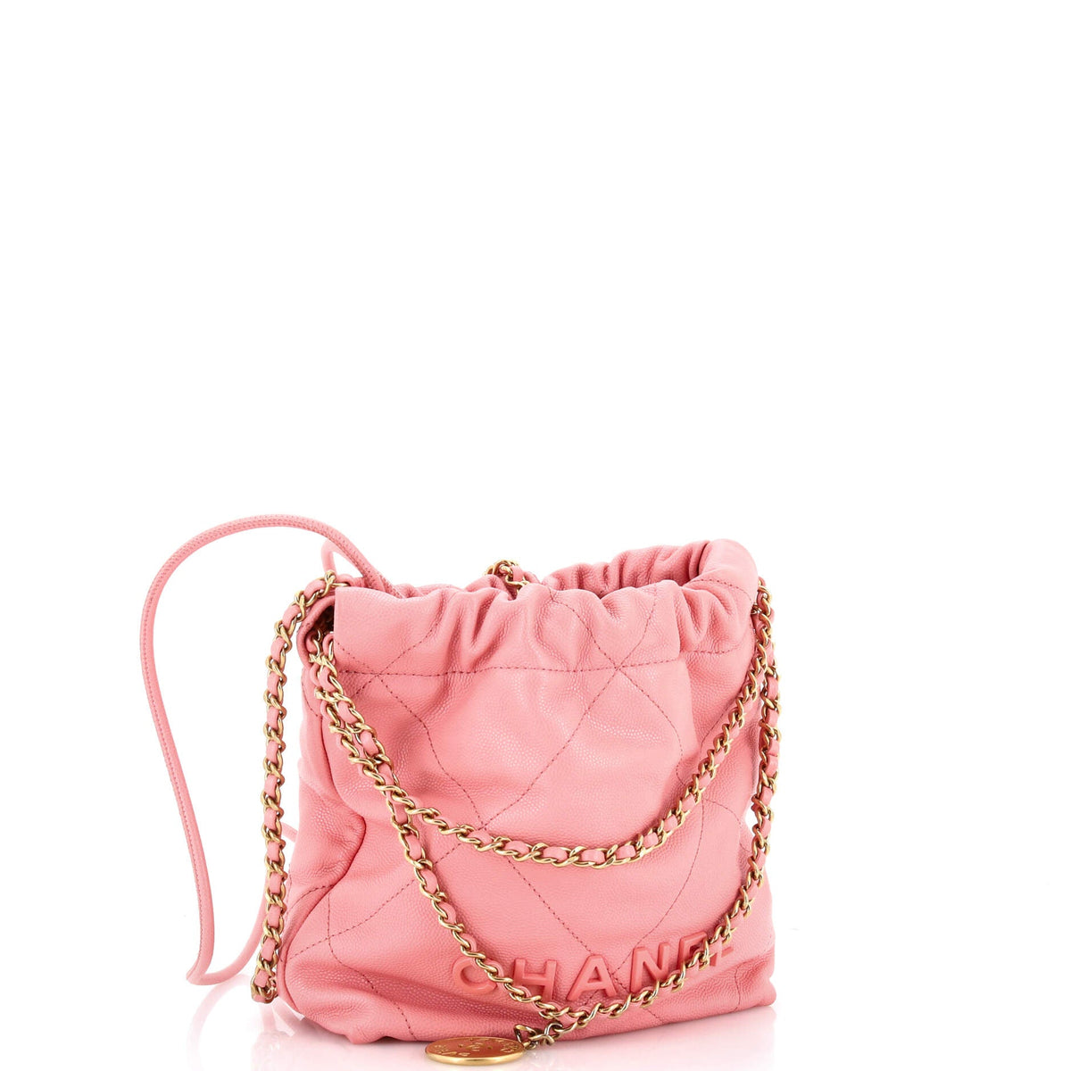 22 Chain Hobo Quilted Caviar Mini