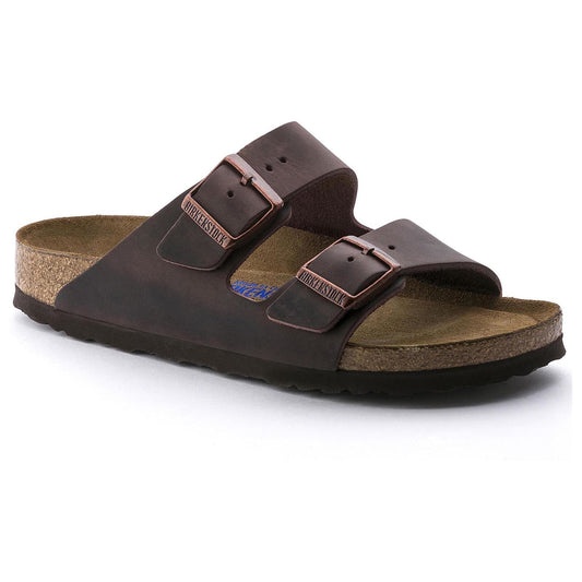Birkenstock Arizona Soft Footbed Oiled Nubuck Leather Habana Sandals