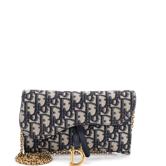Saddle Chain Wallet Oblique Canvas