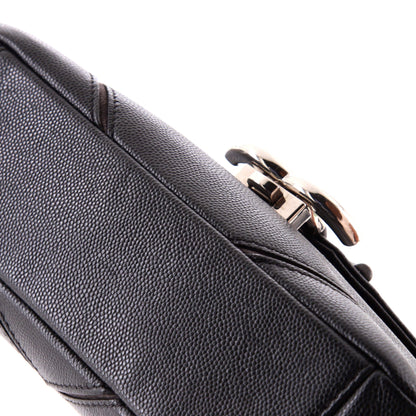 Macro Flap Bag Chevron Caviar Large