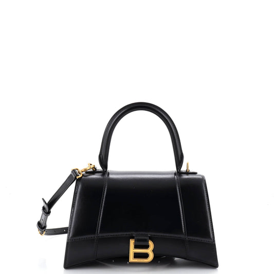 Hourglass Top Handle Bag Leather Small