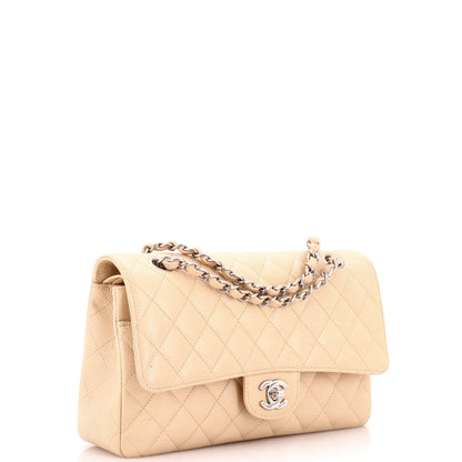 Classic Double Flap Bag Quilted Caviar Medium