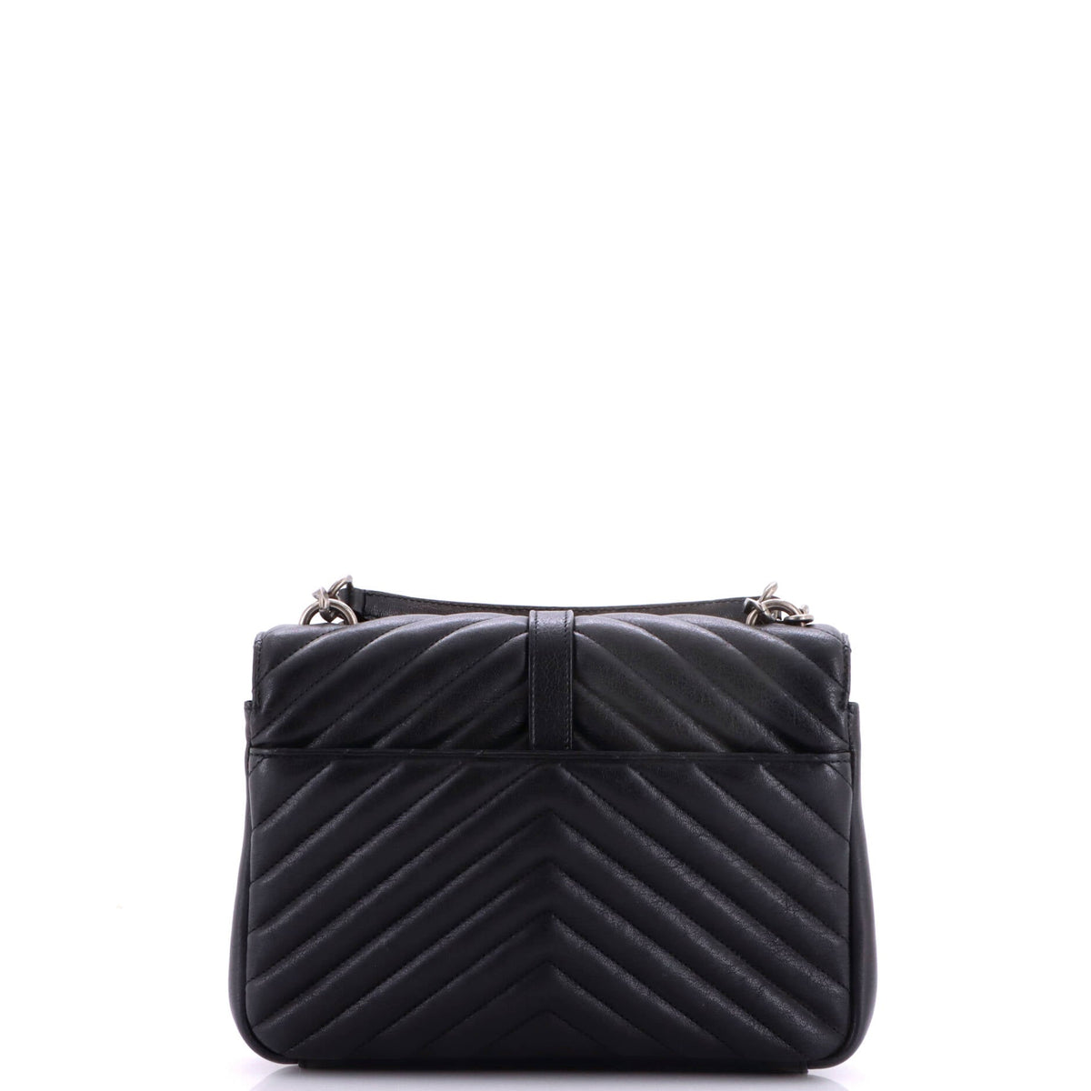 Classic Monogram College Bag Matelasse Chevron Leather Medium