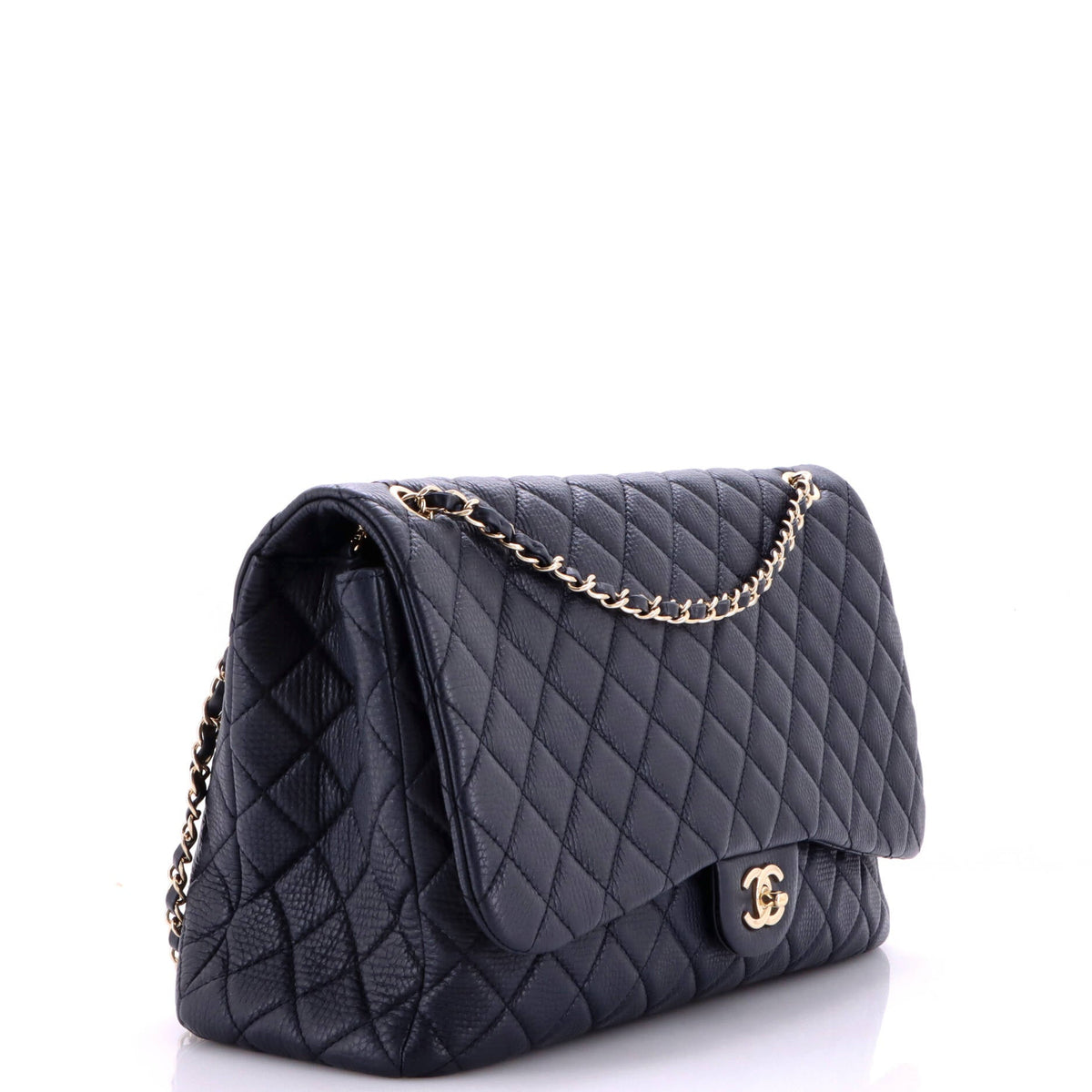 XXL Travel Flap Bag Quilted Calfskin Small