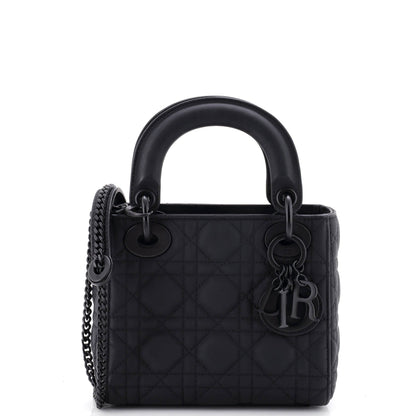 Ultra Matte Lady Dior Chain Bag Cannage Quilt Calfskin Mini
