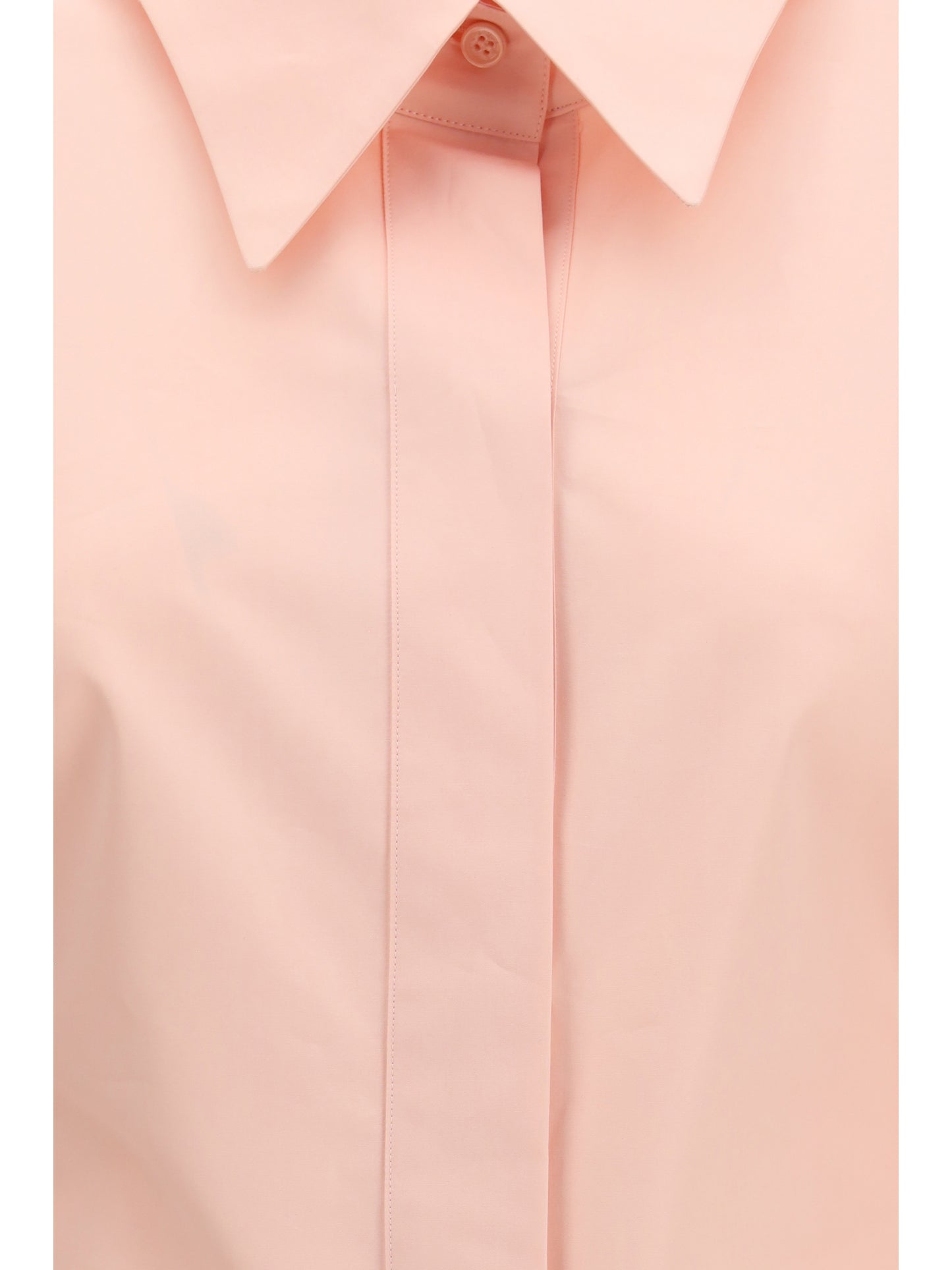 Shirt Cut-Out Cotton Poplin Silk Pink