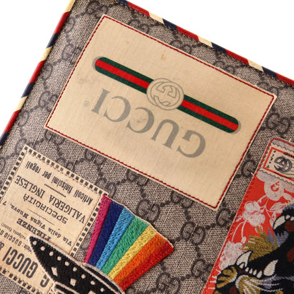 Courrier Pouch GG Coated Canvas with Applique