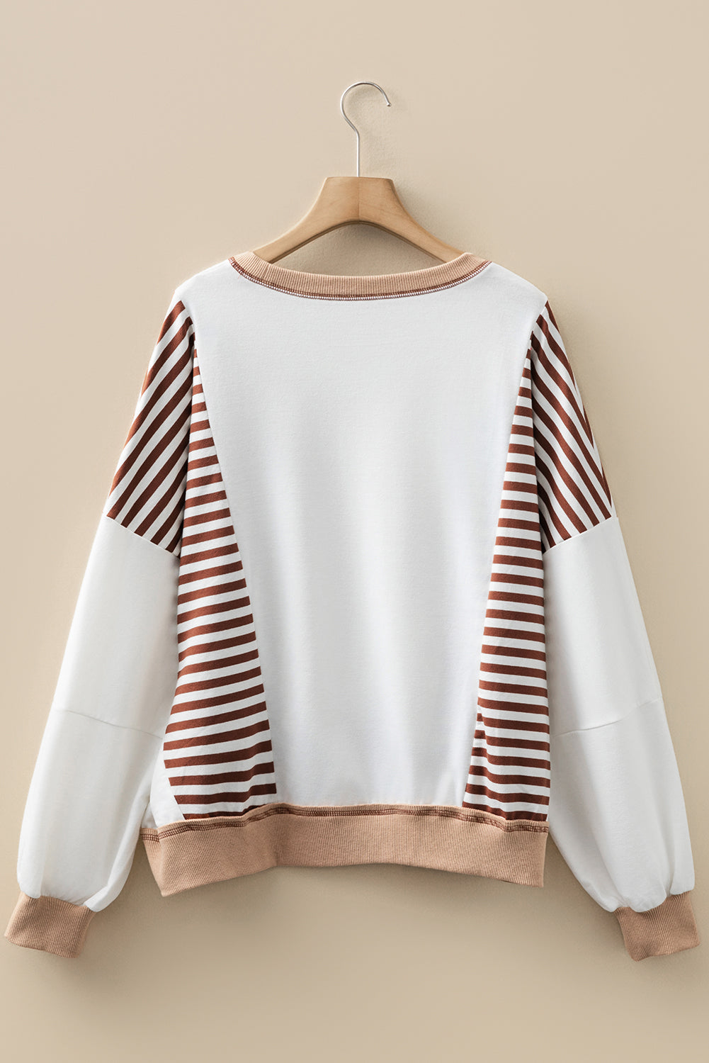 Threaded Pear Zyla Contrast Stitching Oversize Sweatshirt