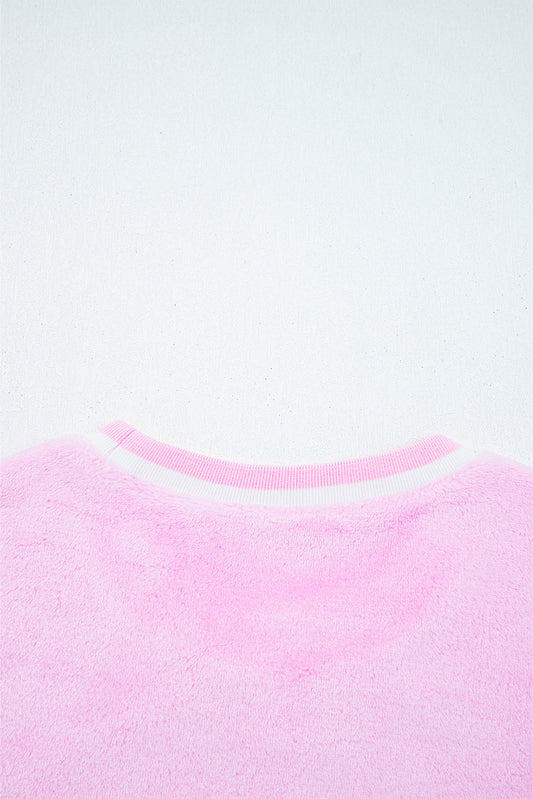 Threaded Pear Naya Merry Graphic Plush Pullover