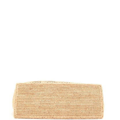 Summer Shopper Tote Embroidered Raffia MM