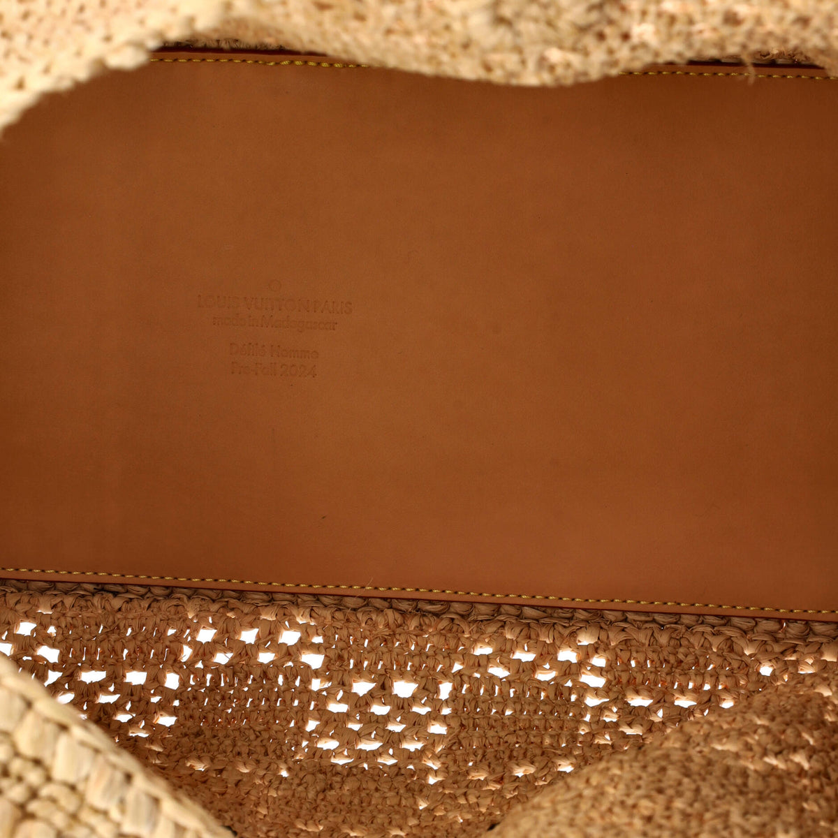 Summer Shopper Tote Embroidered Raffia MM