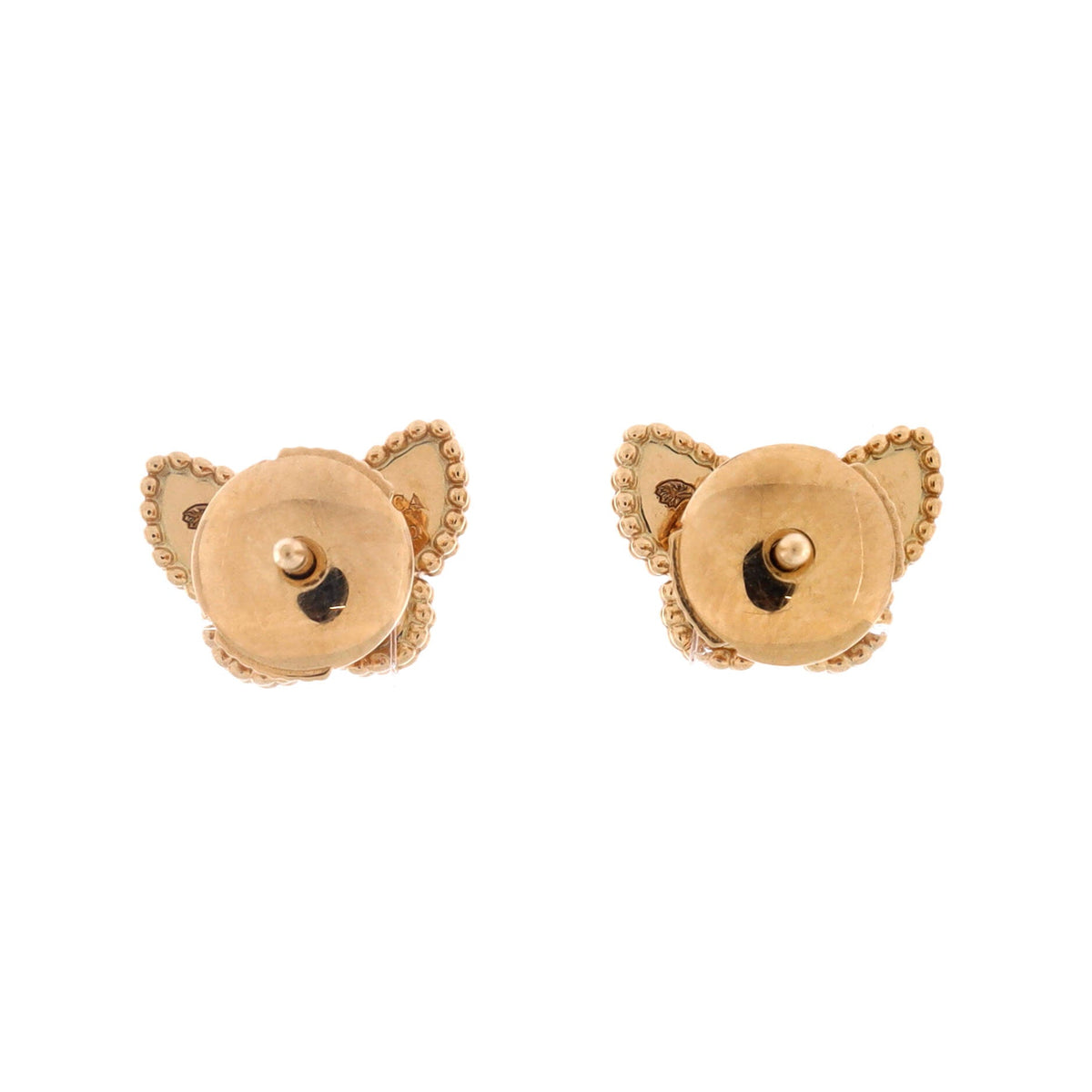 Sweet Alhambra Butterfly Stud Earrings 18K Yellow Gold and Mother of Pearl