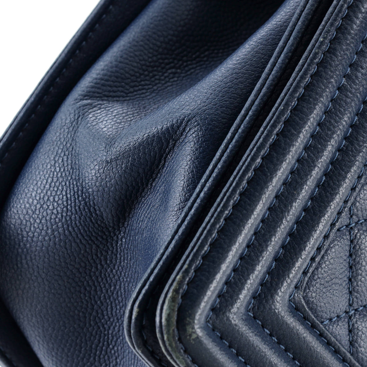 Boy Flap Bag Quilted Caviar Old Medium