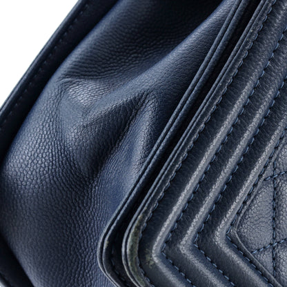 Boy Flap Bag Quilted Caviar Old Medium