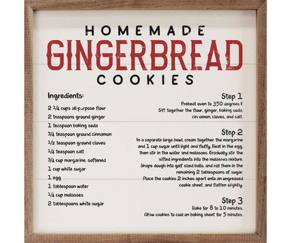 Kendrick Home Gingerbread Cookie Recipe White