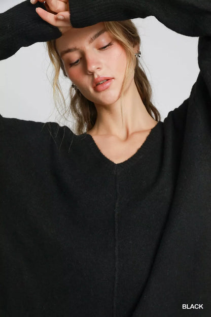 Umgee Wool Blended Pullover Sweater