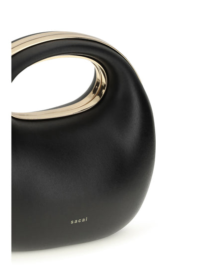 Rigid Handbag Black Calf Leather
