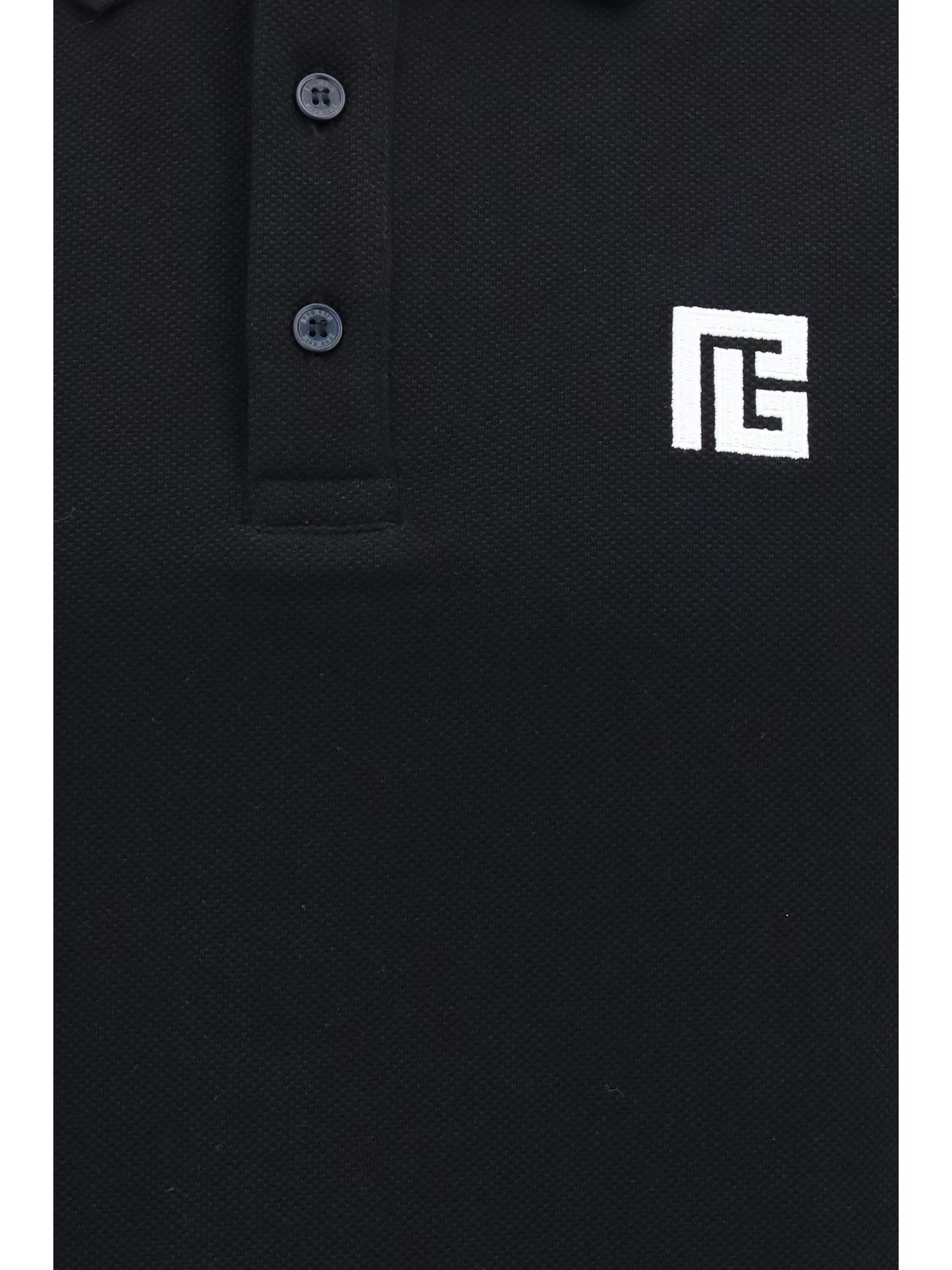 Polo Shirt PB Embroidered Black/White
