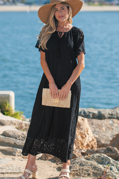 Threaded Pear Keziah Vacation Loose Maxi Dress