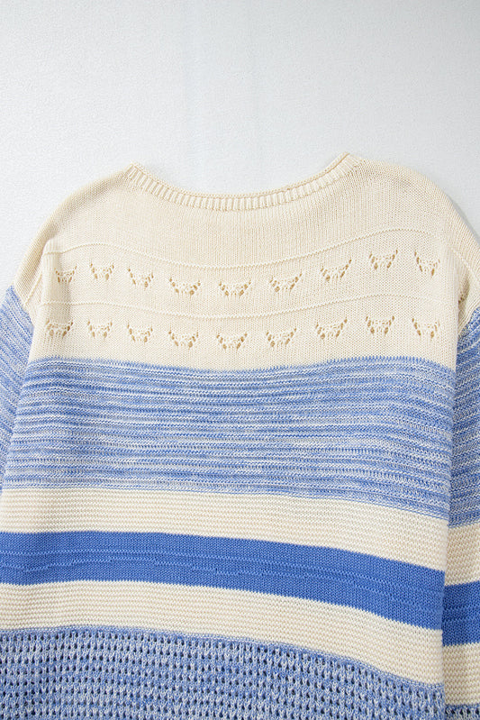 Threaded Pear Sophia Stitch Puff Sleeve Sweater