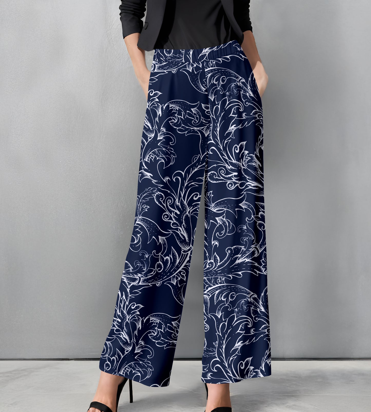 Navy and White-