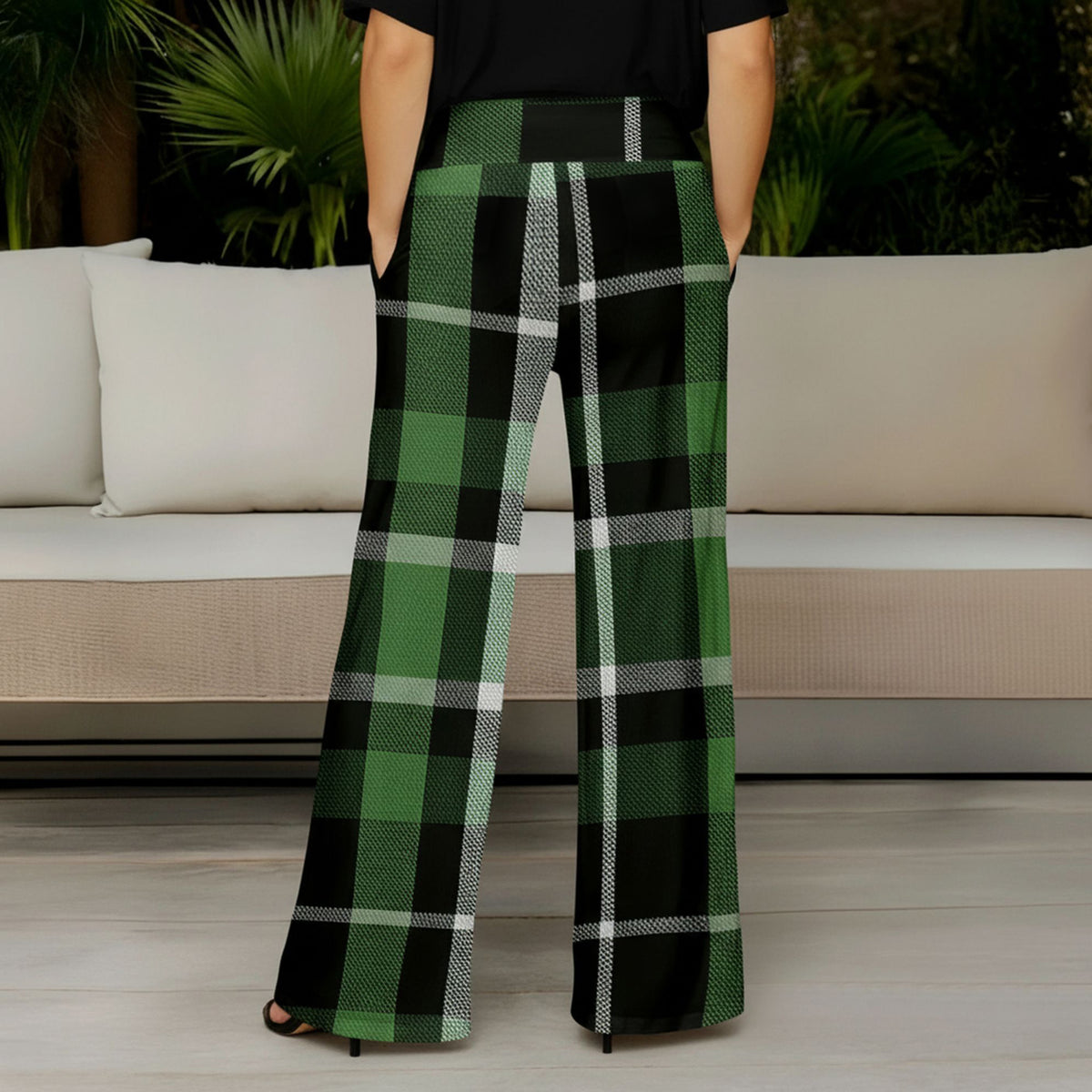 Green and White w/ Black-