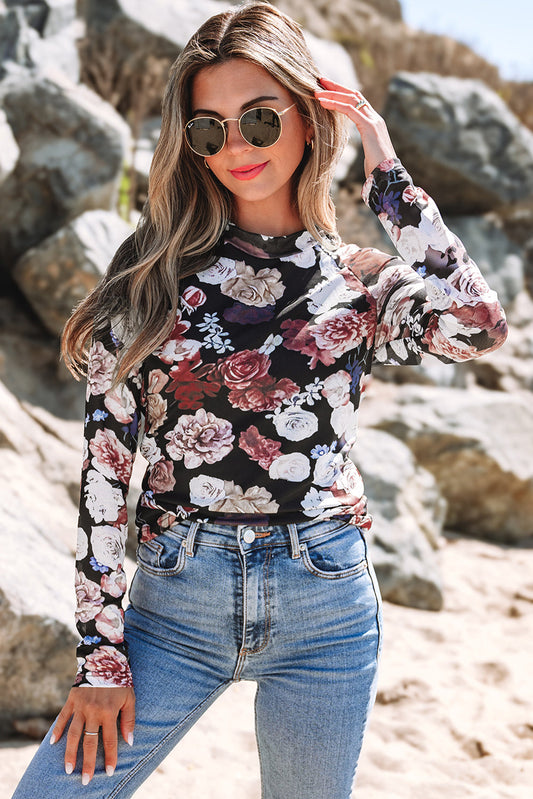 Threaded Pear Robin Sleeve Slim top Long Sleeve Top