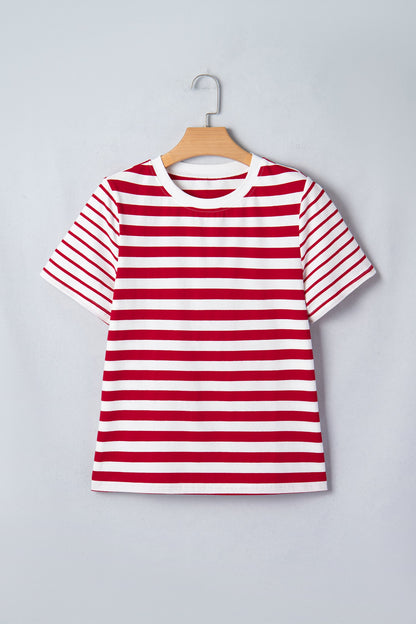 Threaded Pear June Stripe Patchwork T Shirt
