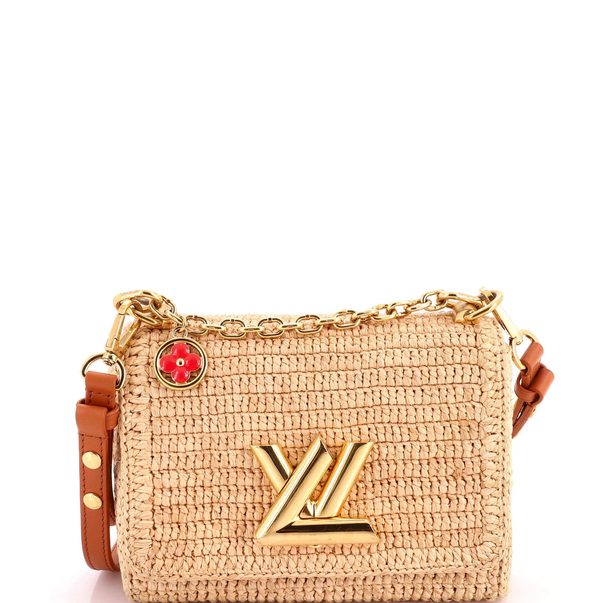 Twist Slim Convertible Handbag Raffia PM