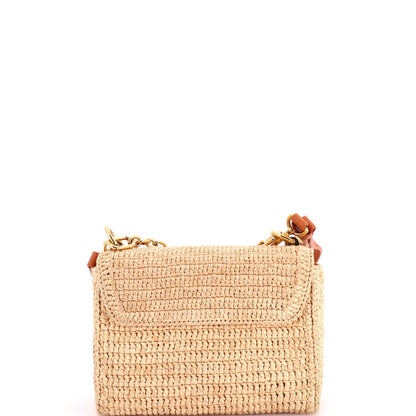 Twist Slim Convertible Handbag Raffia PM