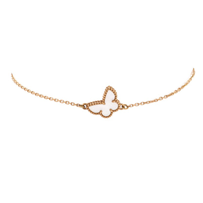 Sweet Alhambra Butterfly Bracelet 18K Yellow Gold and Mother of Pearl