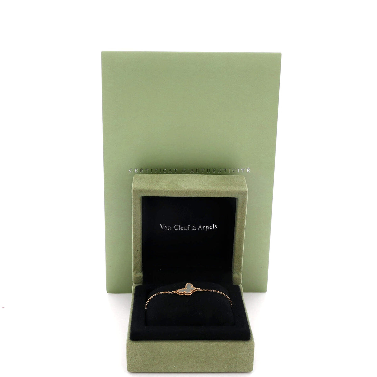 Sweet Alhambra Butterfly Bracelet 18K Yellow Gold and Mother of Pearl